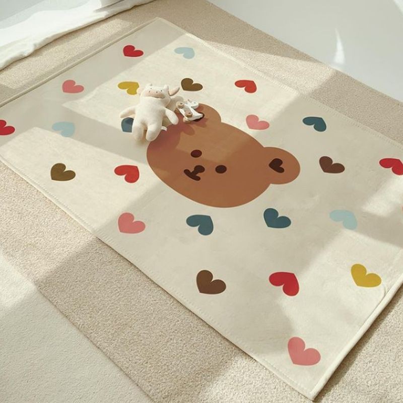 [Hàng có sẵn] Thảm trải sàn hình gấu tình yêu Hàn Quốc trang trí phòng cho bé
