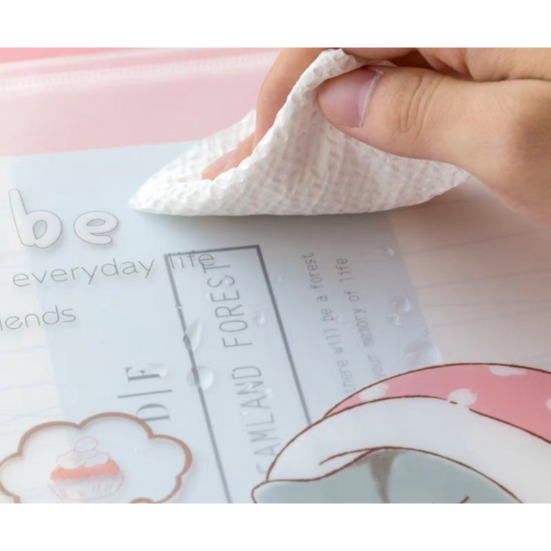 TÚI ZIP A5 CUTE CÓ ĐÁY/ KHÔNG ĐÁY  (24cm) CHỐNG NƯỚC- ĐỰNG BÚT HAY STICKER, ĐỒ DÙNG NHỎ NHỎ.