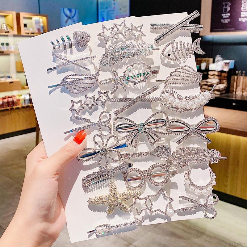 Set 5 Kẹp Tóc Hoạt Hình Xinh Xắn Dành Cho Bé Gái