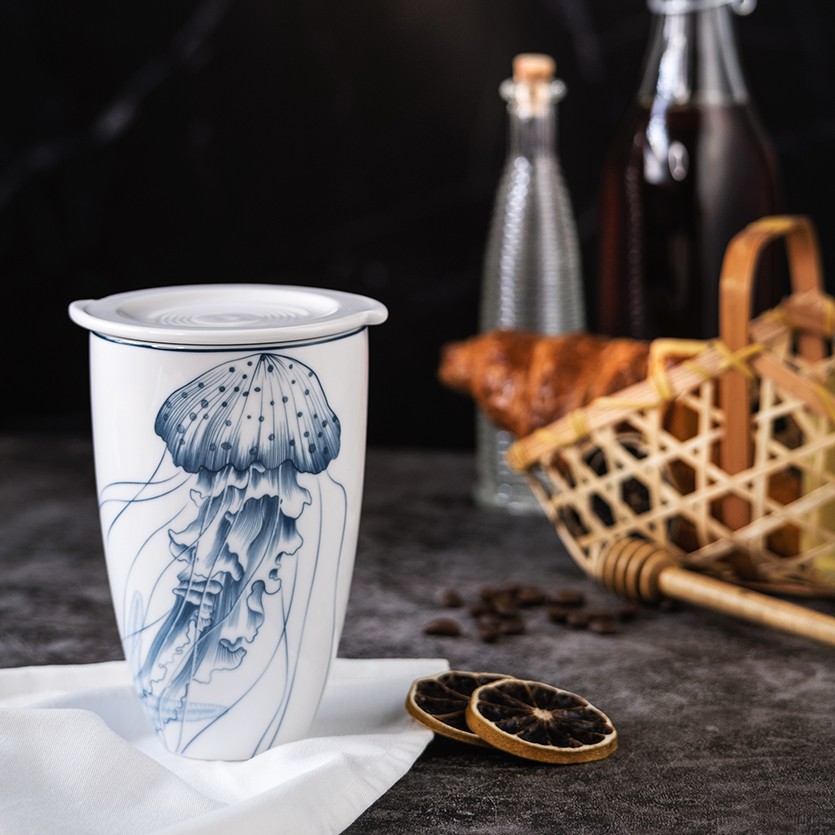 [GIÁ ƯU ĐÃI] Ly Sứ Dưỡng Sinh Minh Long 480ml - Kiểu 3 - Đại Dương