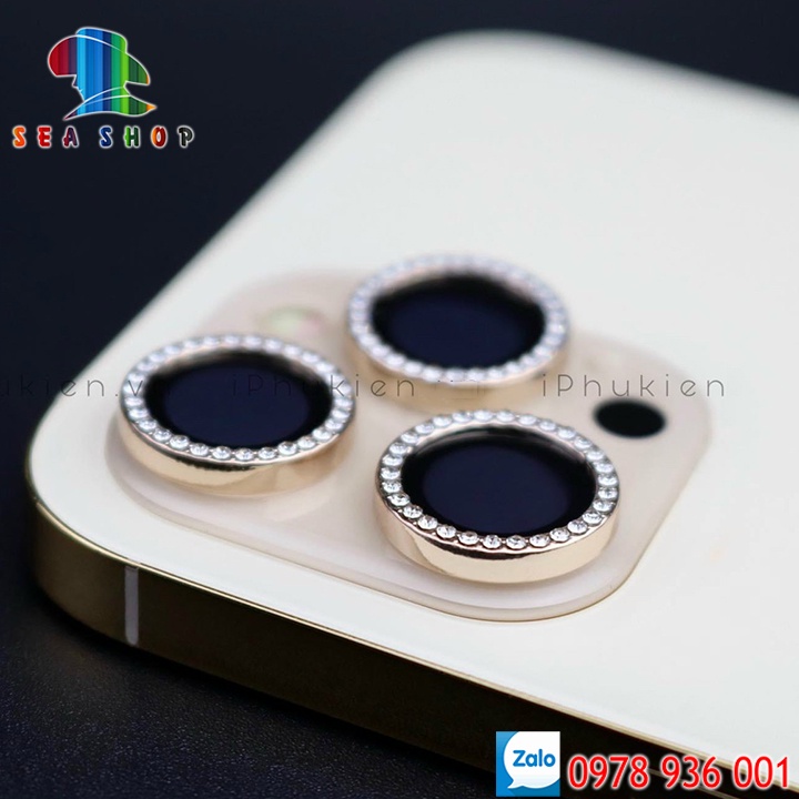 Mắt bảo vệ Camera cho iPhone 13 Mini, 13, 13 Pro Max -Chất liệu TITAN-Không gây yếu sóng-Kính cường lực full màn