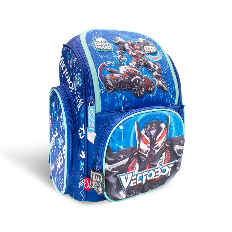 Ba Lô Cho Bé CLEVER HIPPO Fancy - Siêu Robo Vectobot Xanh Dương BV1217/BLUE