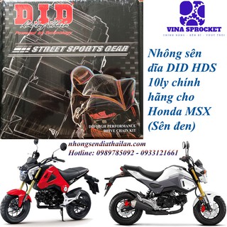 Nhông Sên Dĩa DID MSX 125 Sên Đen 10ly HDS - Có Mã Code Chứng Nhận Hàng Chính Hãng