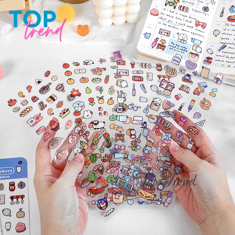 Quà tặng - Sticker Hình Dán Cute Dán Trang Trí Sổ Tay, Nhãn Dán Điện Thoại, Ly Cốc Hoạt Hình Dễ Thương - Top Trend