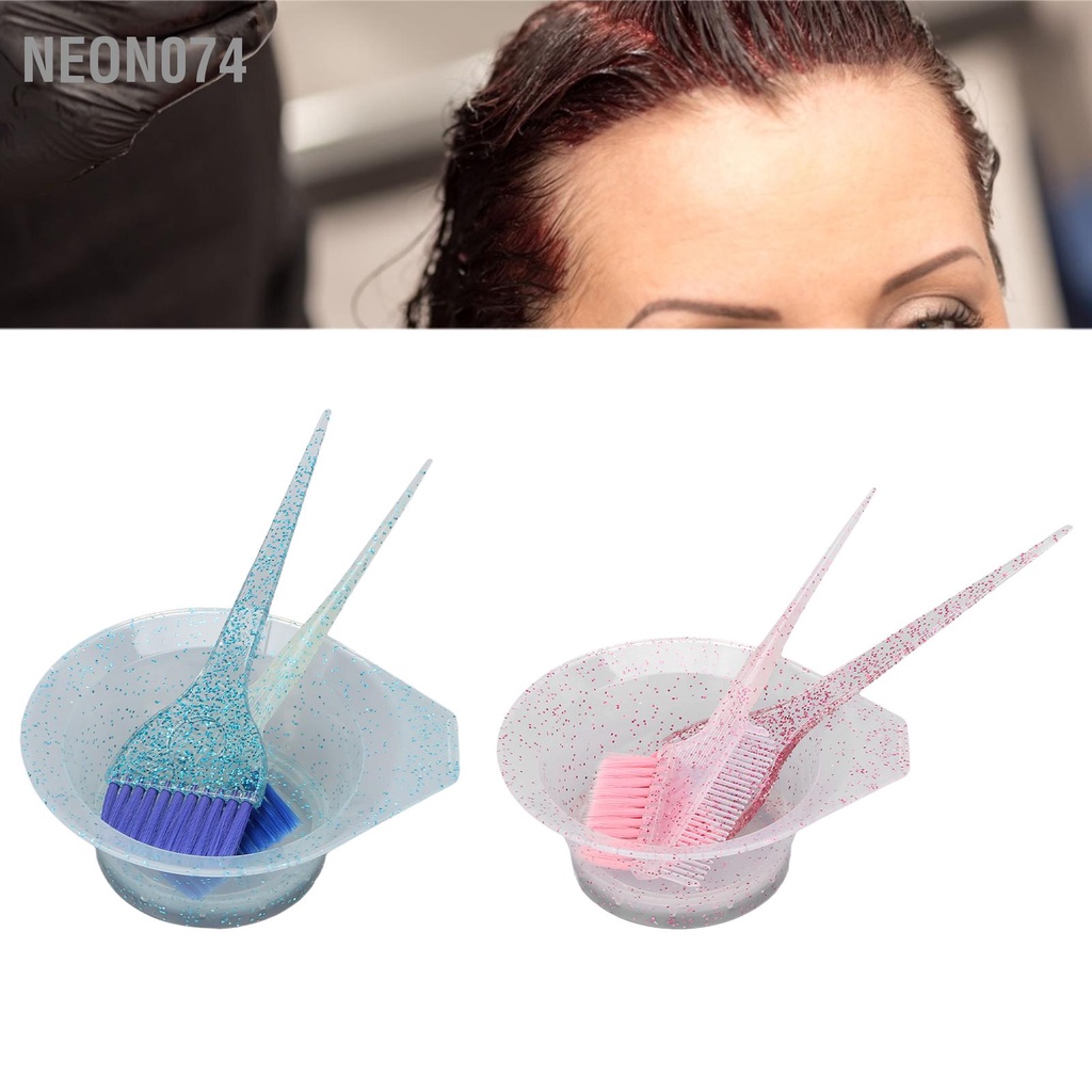 Neon074 3 cái Bàn Chải Nhuộm Tóc Làm Màu Lược Thợ Cắt Cho Sử Dụng Tiệm Tại Nhà