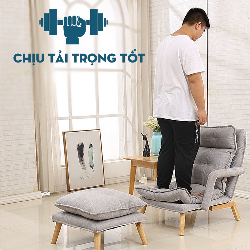 Ghế Sofa thông minh ,Giường thư giãn sofa gấp gọn thành ghế có đôn để chân ASG