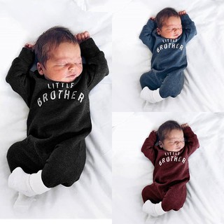 Newborn Infant Baby Boy Girl Button Letter Romper Jumpsuit Playsuit Clothes