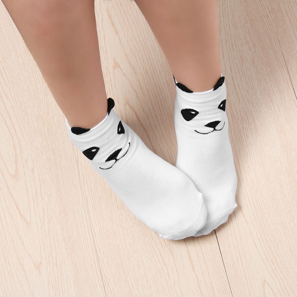1 Đôi Vớ In Hình Gấu Trúc 3d Đáng Yêu