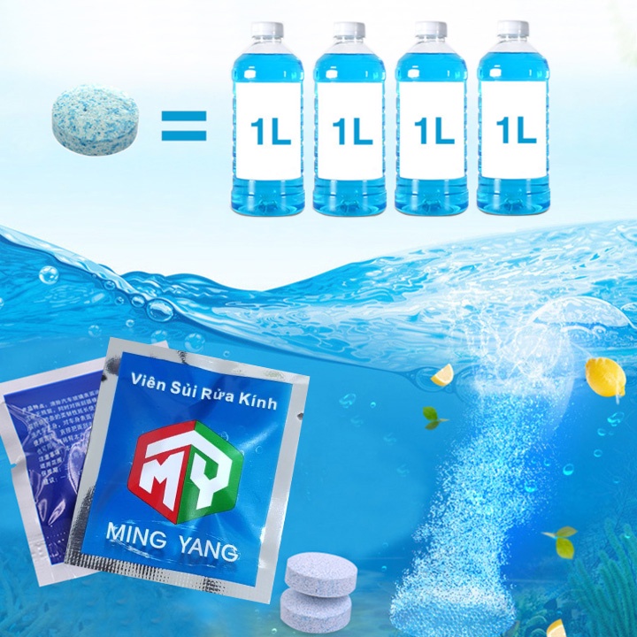 TẶNG QUÀ  -1  Viên sủi rửa kính 1 viên dùng cho 4 lít