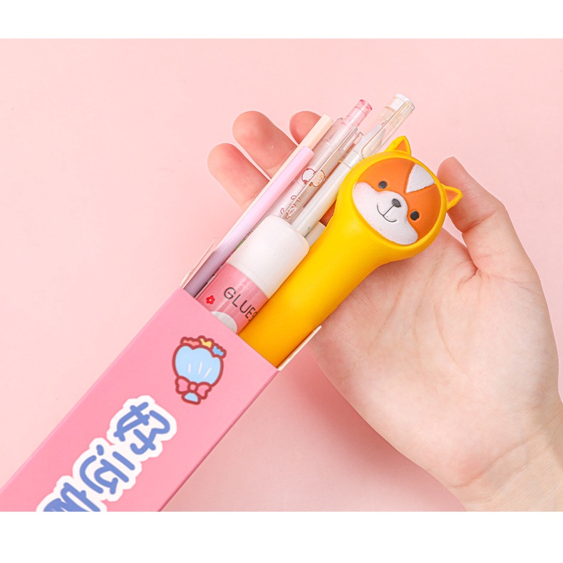 Hộp May Mắn Mù 1 Bút Giải Nén Ngẫu Nhiên + 1 ~ 2 Bút Gel + Món Quà Nhỏ Ngẫu Nhiên Cho Sinh Viên Hộp Quà Bất Ngờ Món Quà Dễ Thương Văn Phòng Phẩm Sáng Tạo