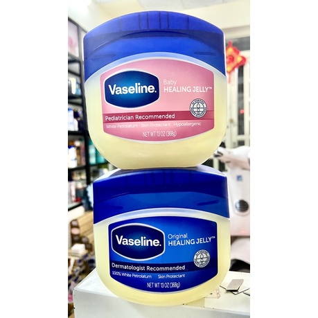 SÁP DƯỠNG ẨM VASELINE HEALING JELLY XANH &amp; HỒNG 368g