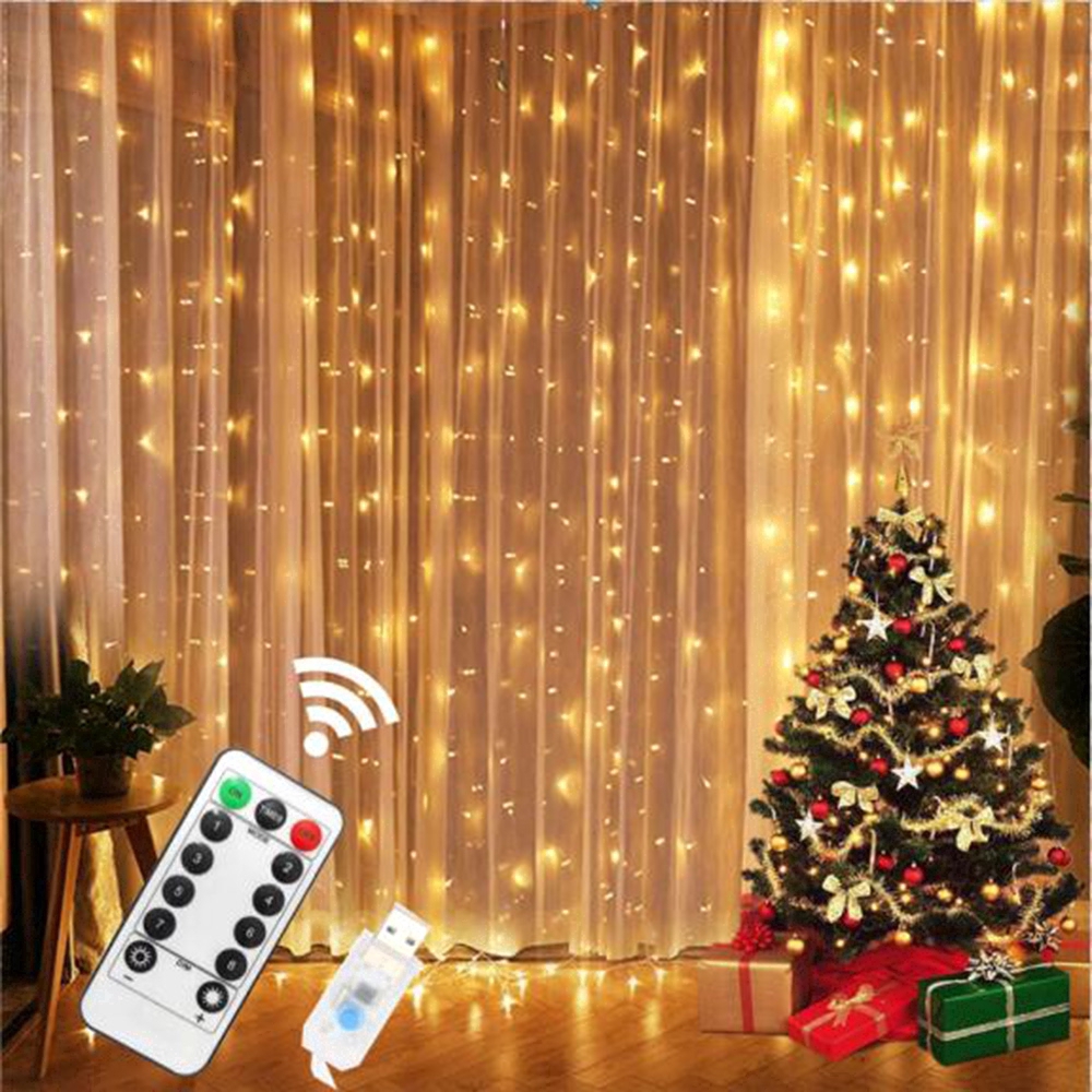 Dây Đèn Led 300 Bóng 3m X 3m Trang Trí Đa Năng Tiện Dụng