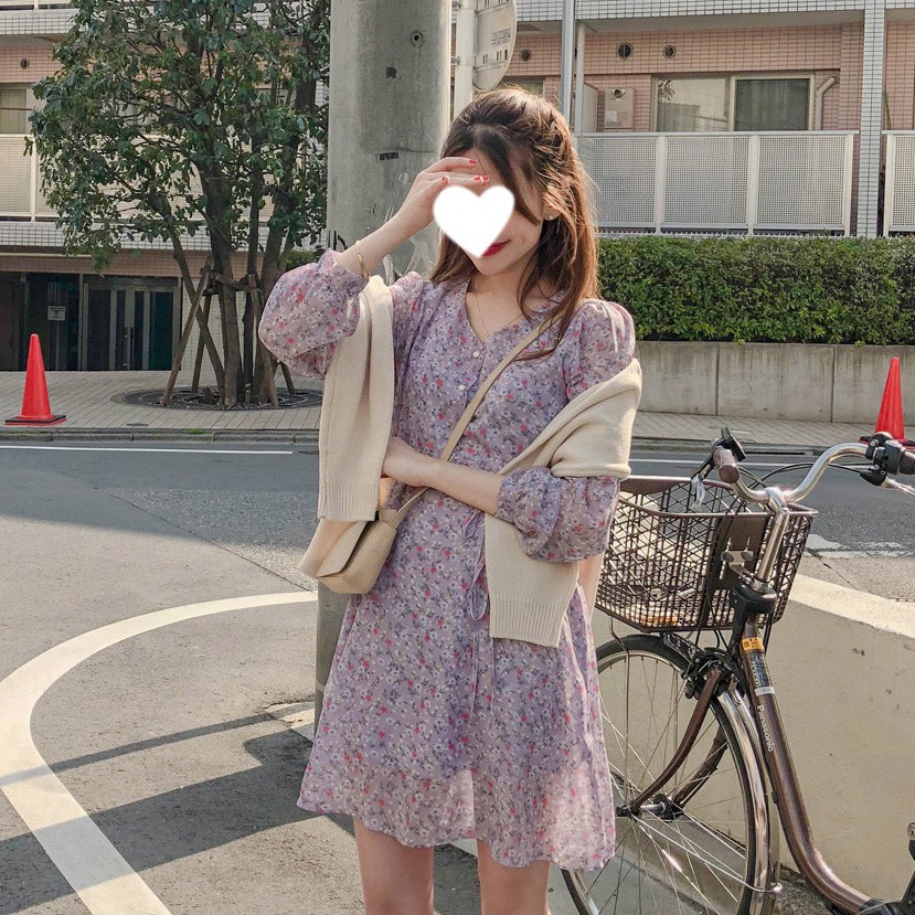 Đầm hoa nhí dáng xòe mini Emilyshop