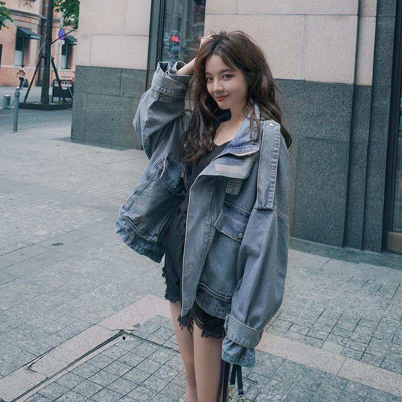 Áo Khoác Denim Tay Dài Thời Trang Dành Cho Nữ