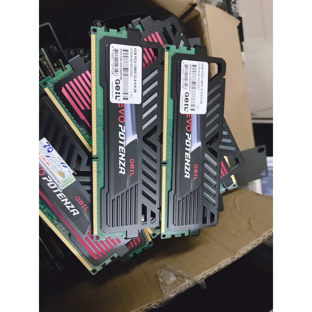 Ram GEIL Potenza/ GSKILL RIPJAWS 4GB DDR3 1600MHz tản thép