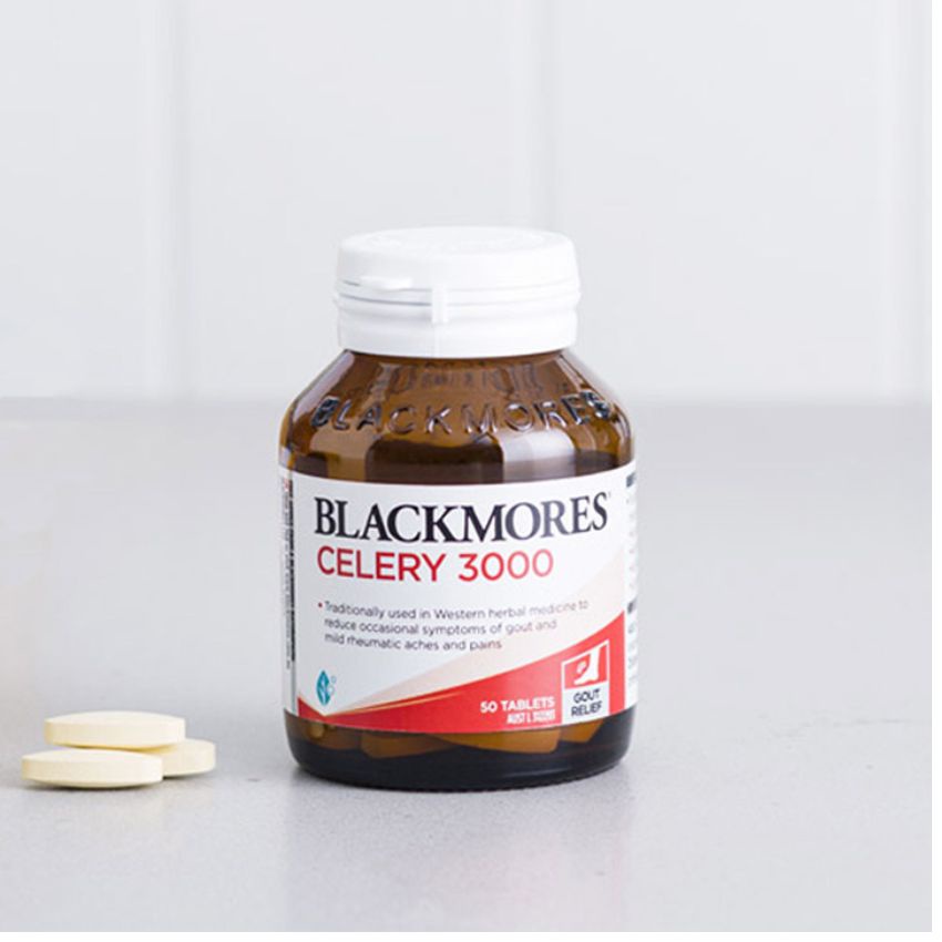 Viên uống Celery 3000mg của Blackmores hộp 50 viên của Úc cho người gút - mẹ bean bon shop