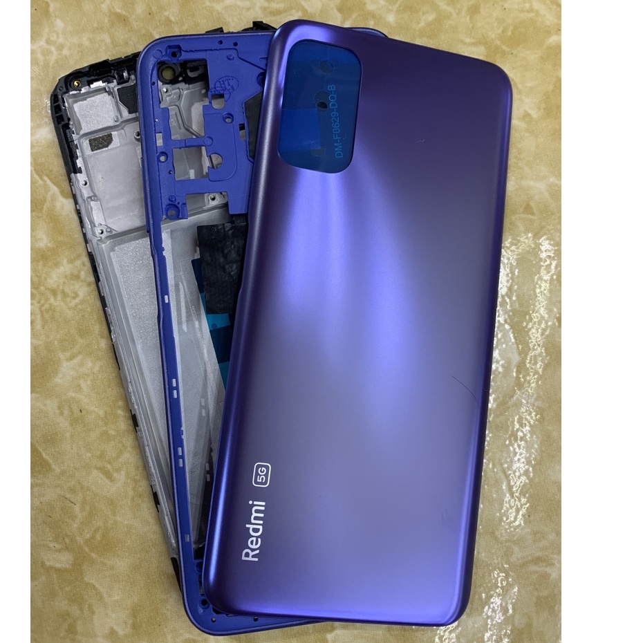 Bộ vỏ điện thoại zin hãng xiaomi redmi note 10 5G gồm xương, sườn, lưng, phím bấm