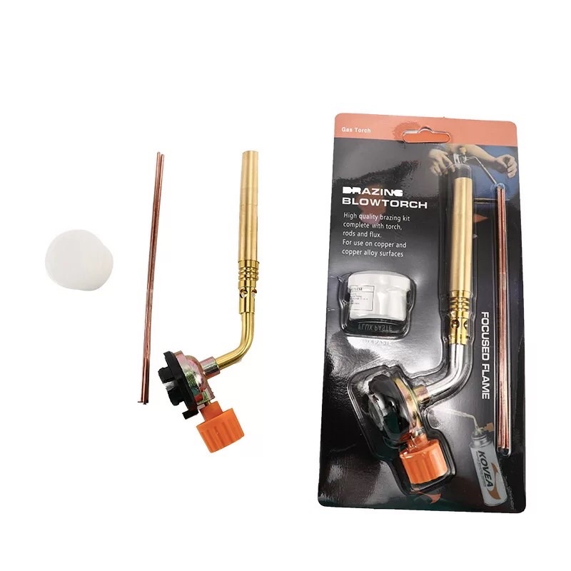 Khò gas mini dùng cho bình gas mini bằng đồng được tặng kèm que đồng và thuốc hàn