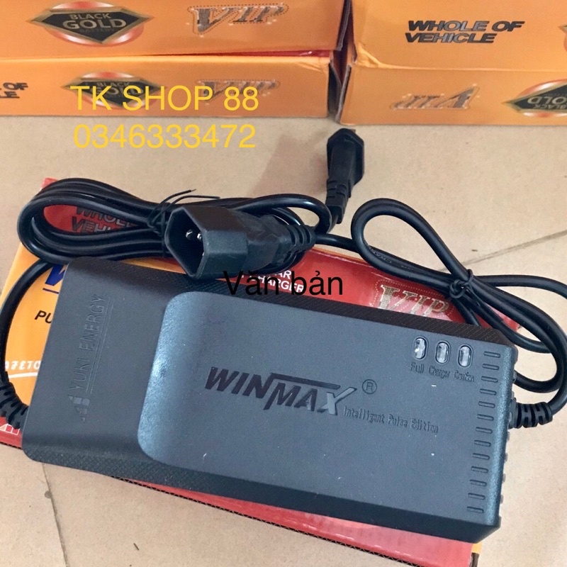 Sạc Xe Điện 48V20AH Winmax Chống Phồng Bình Chân Chụp Rỗng (133S,..., xe 4 bình)