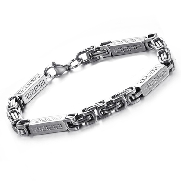 Lắc tay nam inox chất liệu thép không gỉ phong cách cá tính đầy mạnh mẽ