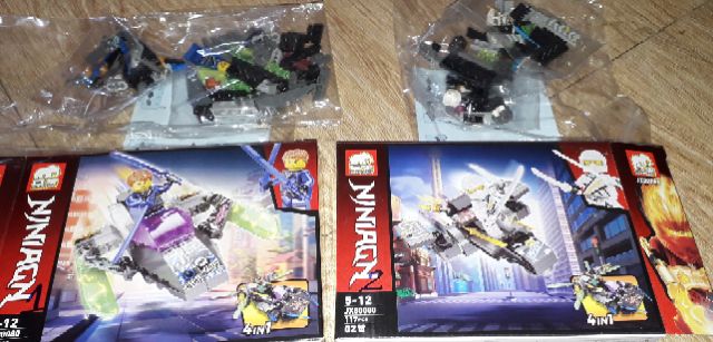 Lắp ráp 1 hộp LegoNinja xe 80080 có nhiều chi tiết bằng nhựa ABS