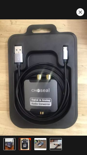 Bộ Chuyển Âm Thanh Quang Ra Hoa Bông sen Chất Lượng Cao Choseal Converter Audio Optical Digital to Analog RL  RCA AQ5601