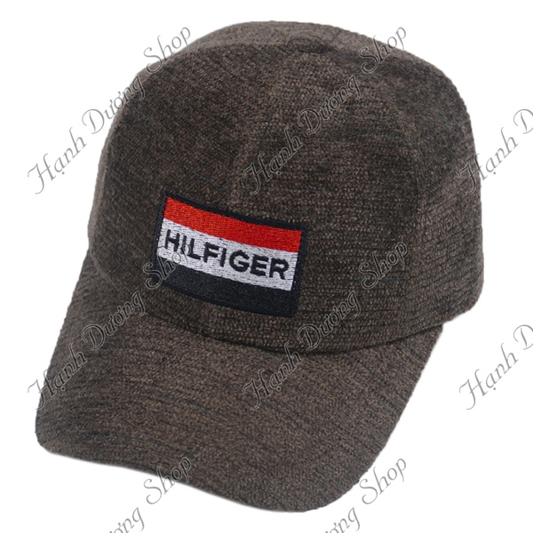 Nón kết nhung thêu Hil.fi.ger phong cách bụi và hiện đại, đường may chắc chắn