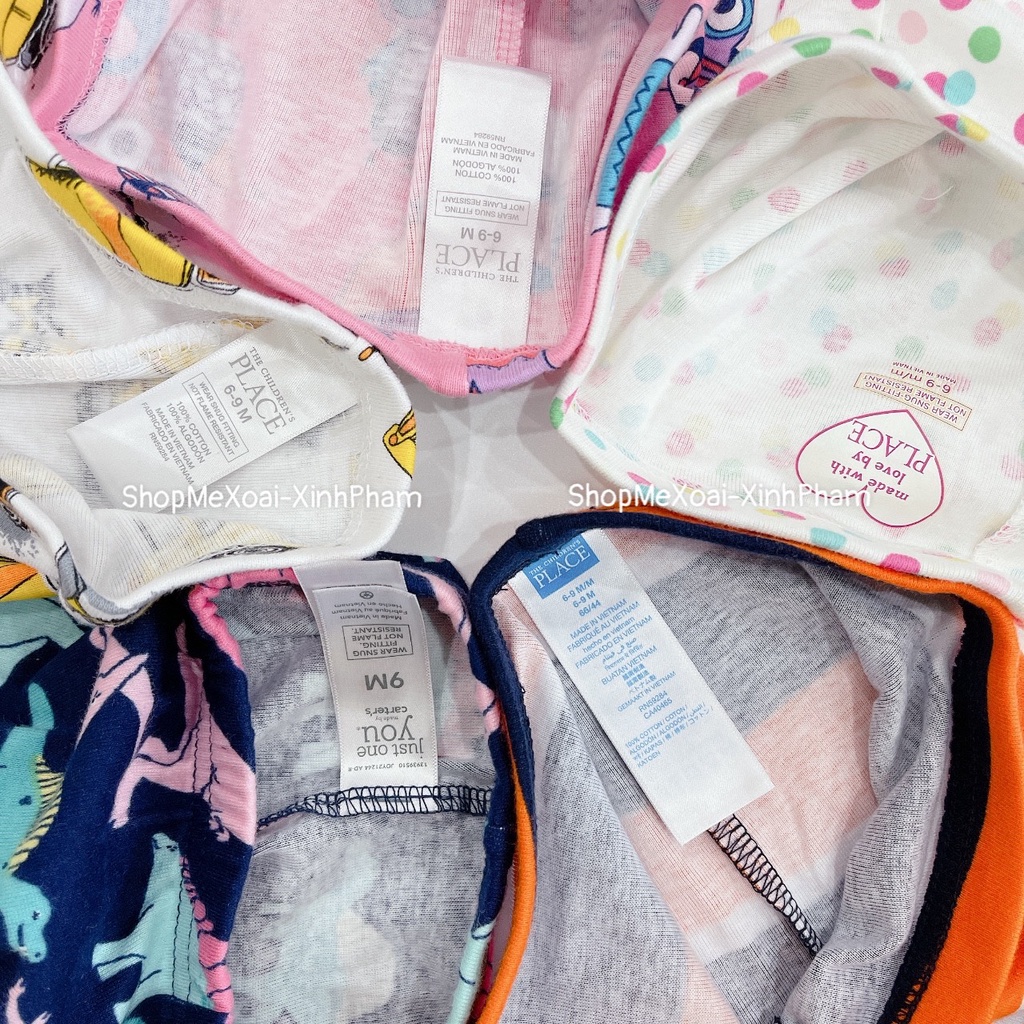 Quần dài Carter size 12M, Cotton cho bé gái/bé trai xuất dư xịn 8-9kg