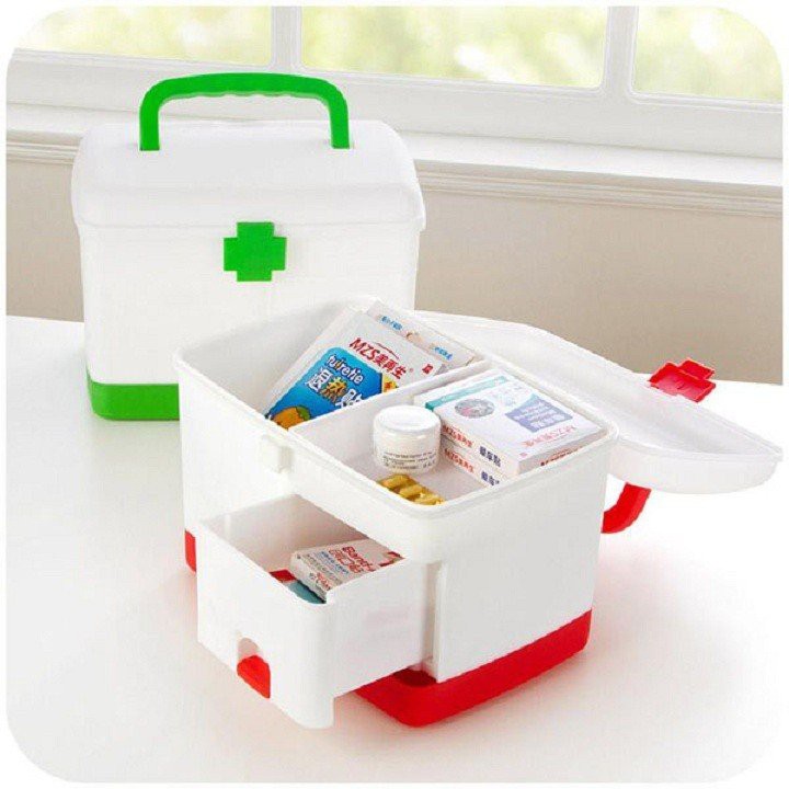 Tủ thuốc y tế mini 2 tầng 3 tầng cho gia đình tiện lợi