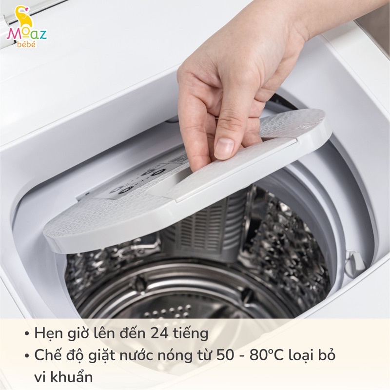 Máy giặt mini cao cấp có chế độ giặt nóng moaz bébé mb-036 bảo hành 12 tháng chính hãng