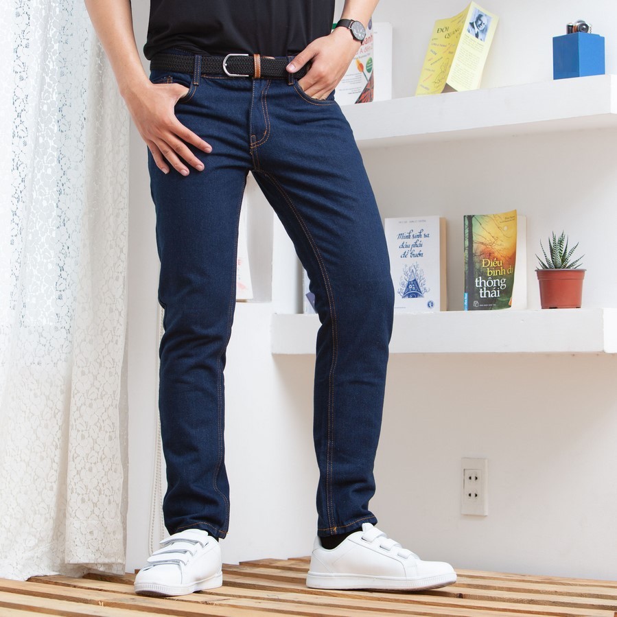 QUẦN JEAN NAM XANH TRƠN CÓ SIZE ĐẠI SHOP 3.702