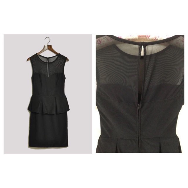 Đầm peplum cổ ren Bisou Bisou