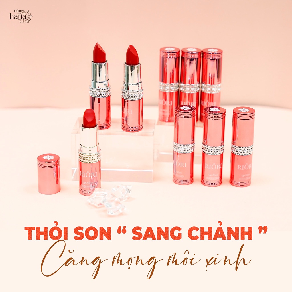 M04 Đỏ Ruby - Son Lì Hàn Quốc - Son Lỳ Riori Matte Lipstick Son Không Chì