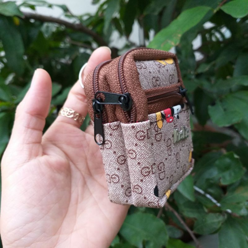 Móc khóa ba lô chuột Mickey 3 ngăn