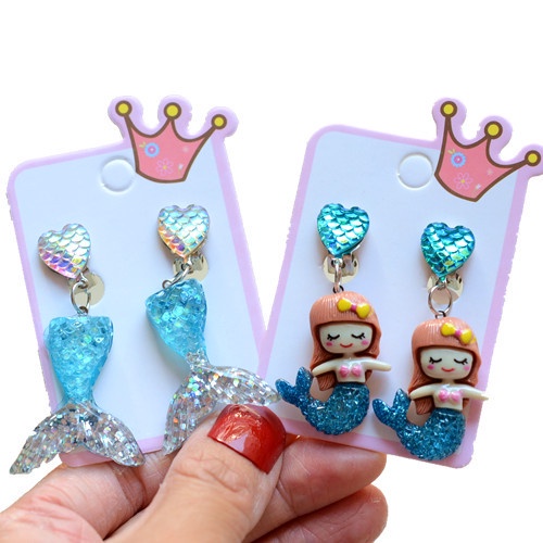 Bông tai hình vỏ sò hoạt hình cho bé gái