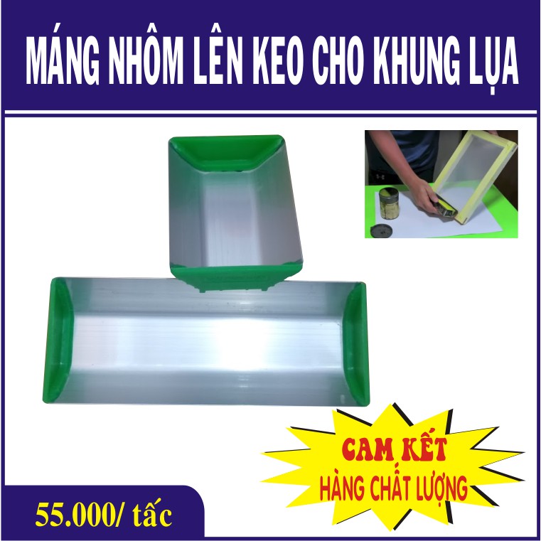Máng nhôm lên keo khung lụa-55k/tấc