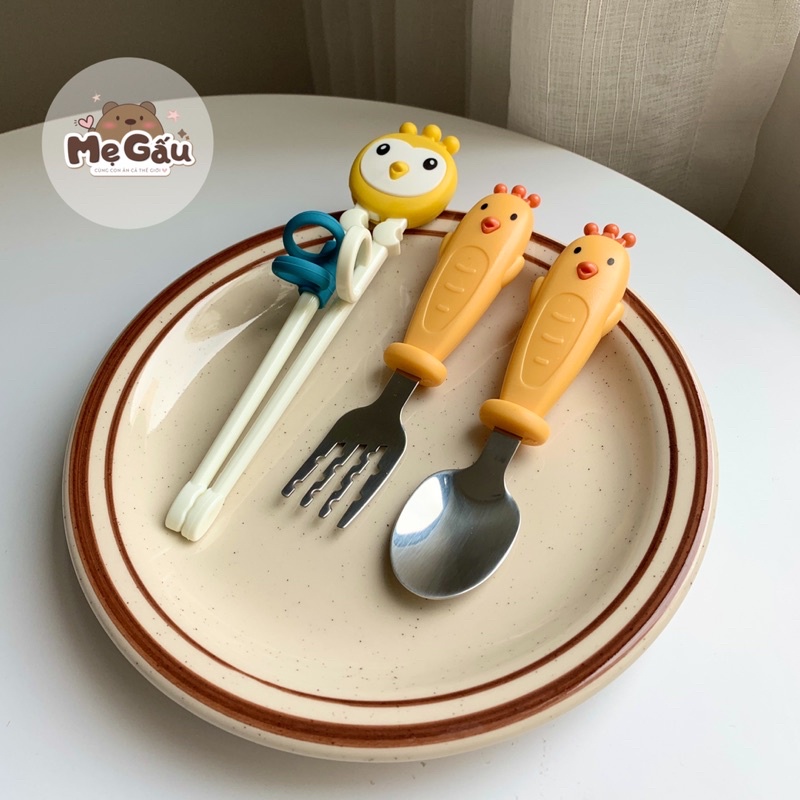 Set thìa nĩa đũa cho bé ăn dặm