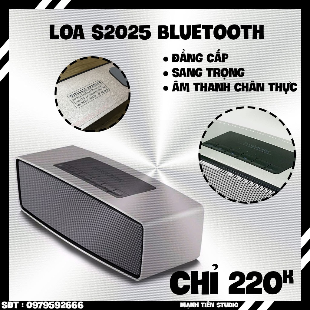 CTY MT Loa Bluetooth không dây Đa Năng ST S2025 ( Cắm Usb, Thẻ Nhớ) bảo hành 12 tháng âm thanh trầm ấm bass sâu(BH 12T)