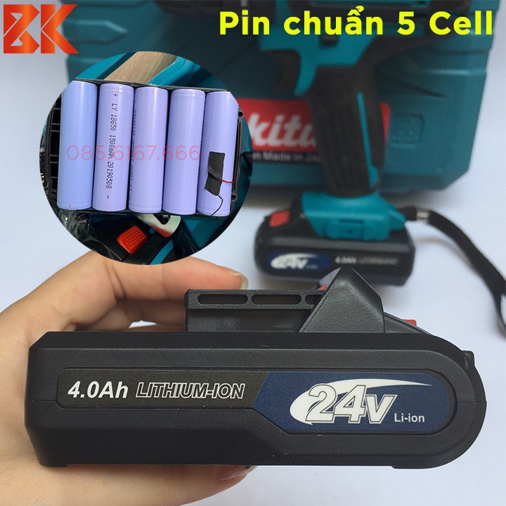 Tặng Mũi Khoan - Máy Khoan Pin Makita 24V 2 Chức Năng - Máy khoan bắt vít cầm tay Makita 24V