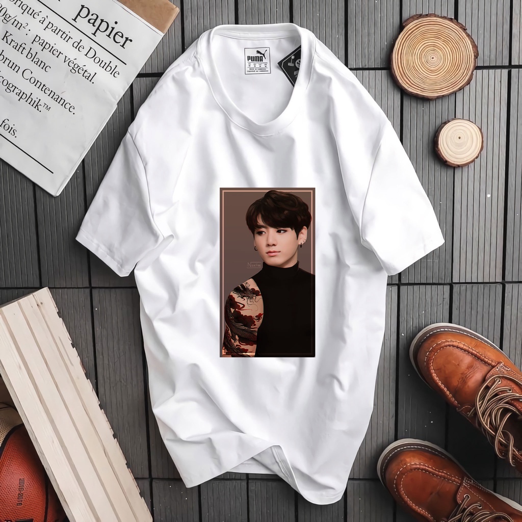 Áo thun cotton da cá có hình nhóm nhạc BTS cực đáng yêu hàng mẫu mới nhất - py9