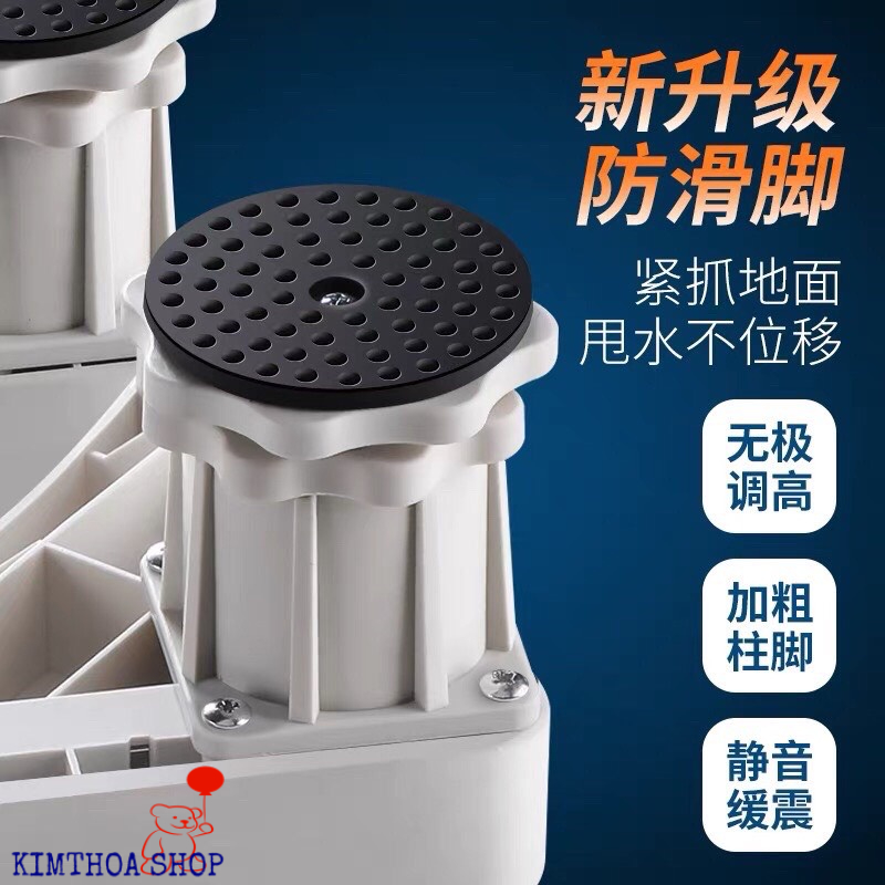 Chân kê máy giặt, tủ lạnh chống rung lắc có bánh xe và chân trợ lực
