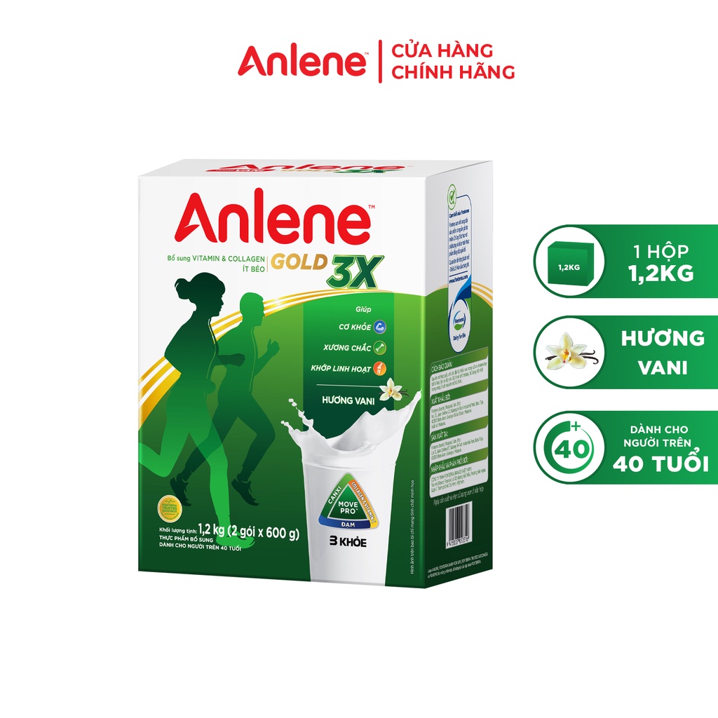 Sữa bột Anlene Gold Movepro Vani 1,2 Kg