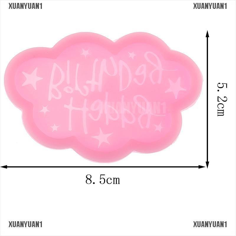[XUANYUAN1] Khuôn silicone Tạo Hình Chữ Happy birthday Trang Trí Bánh Kem DIY