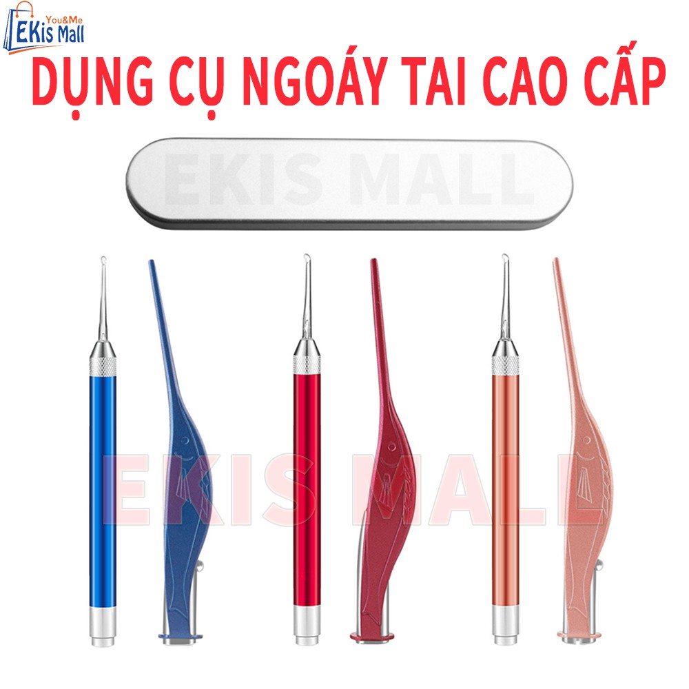 Ngoáy tai có đèn led cho bé Bộ dụng cụ lấy ráy tai vệ sinh có đèn bằng Thép chuyên nghiệp Cao Cấp cho trẻ em