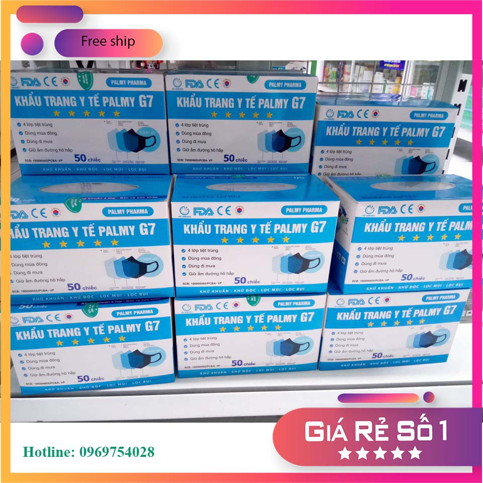 Khẩu trang y tế PALMY PHARMA G7 cao cấp 4 lớp