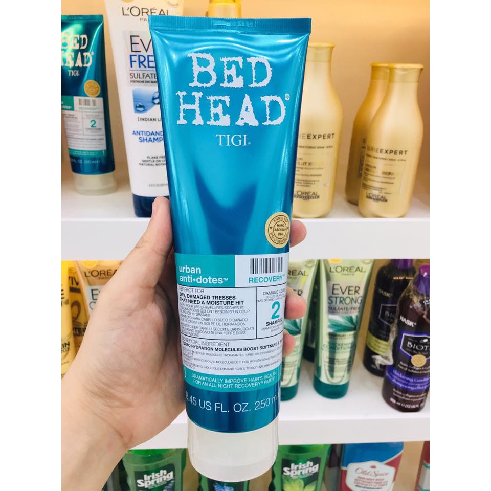 CẶP GỘI XẢ PHỤC HỒi HƯ TỔN TIGI BED HEAD URBAN ANTI-DOTES (Xanh dương _ level 2)