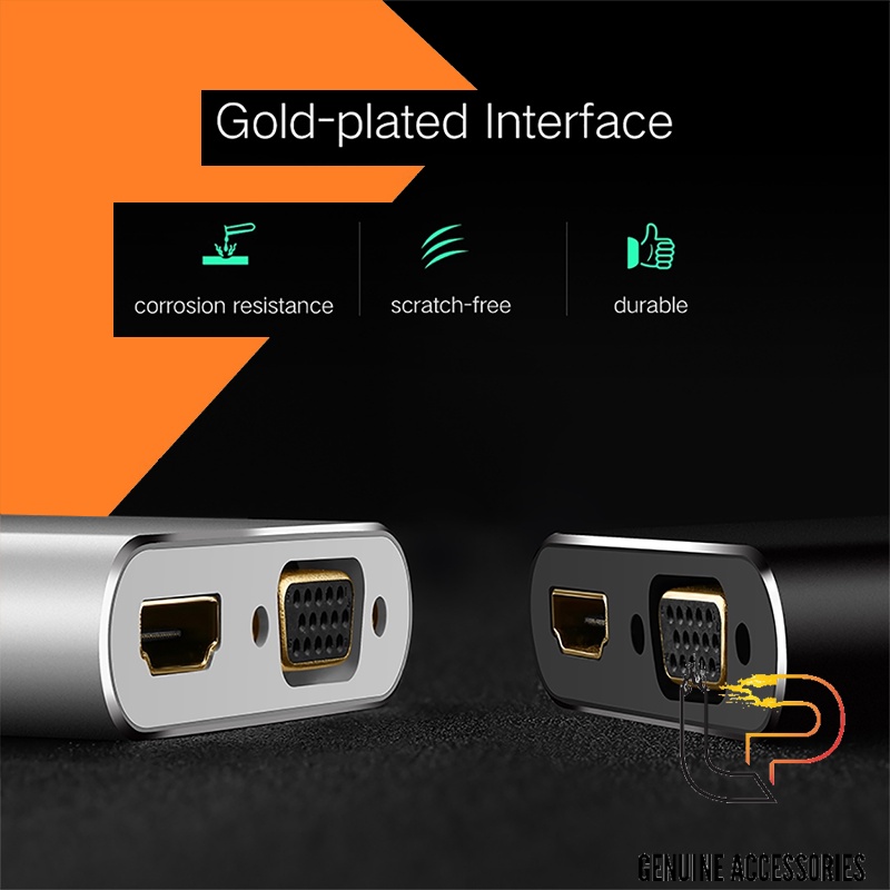 Cáp Thunderbolt - Mini Displayport to HDMI + VGA Ugreen 20422 - Cáp chuyển Mini Displayport ra HDMI + VGA Ugreen 20422