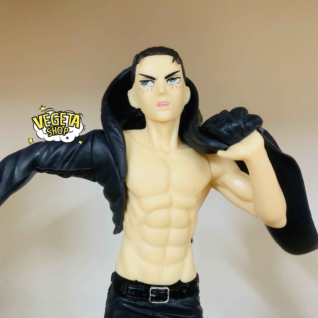 Mô hình Attack On Titan - Eren Yeager - Eren áo khoác trong trạng thái vừa hóa Titan - Đại chiến Titan - Fullbox - 19cm