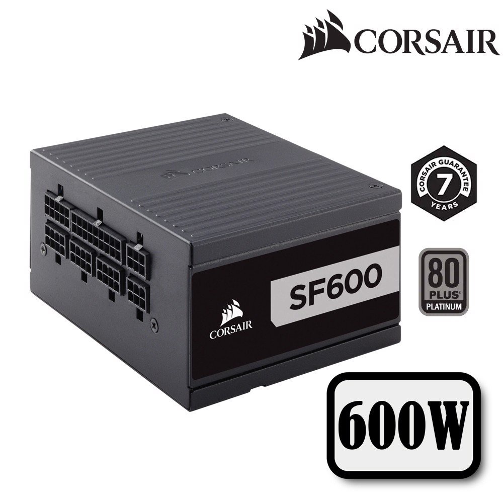 [Mã ELMALL10 giảm 10% đơn 500K] Nguồn máy tính Corsair SF600 Platinum 80 Plus Platinum - SFX Factor CP-9020182-NA