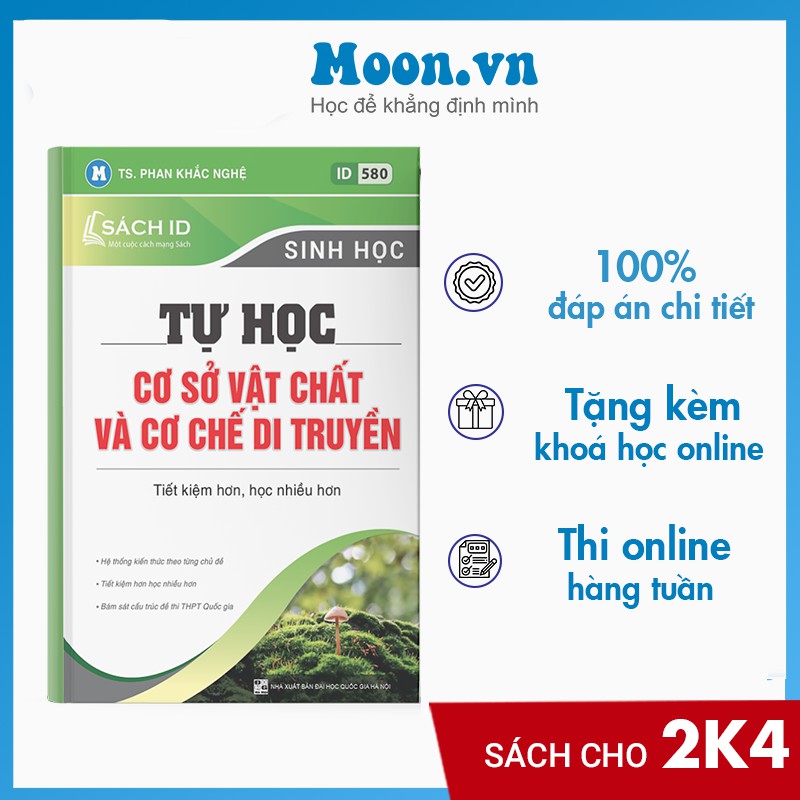 Sách ID ôn thi THPT QG 2021 môn Sinh Tự học cơ sở vật chất và cơ chế di truyền thầy Phan Khắc Nghệ